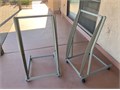 For sale are an all steel disassemble-able 22 unit rolling equipment rack with locking casters T